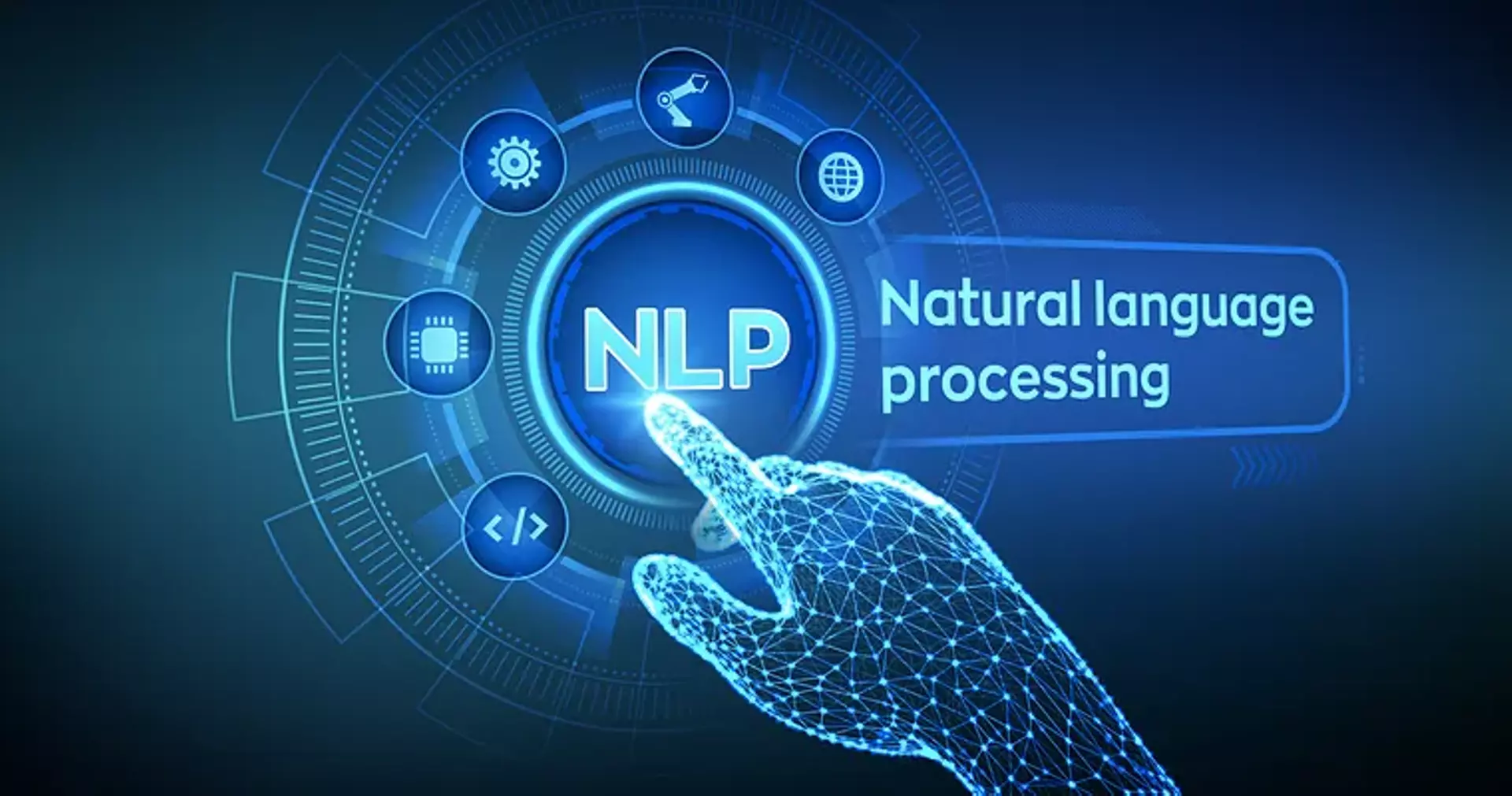 Image of NLP models and language processing visuals.