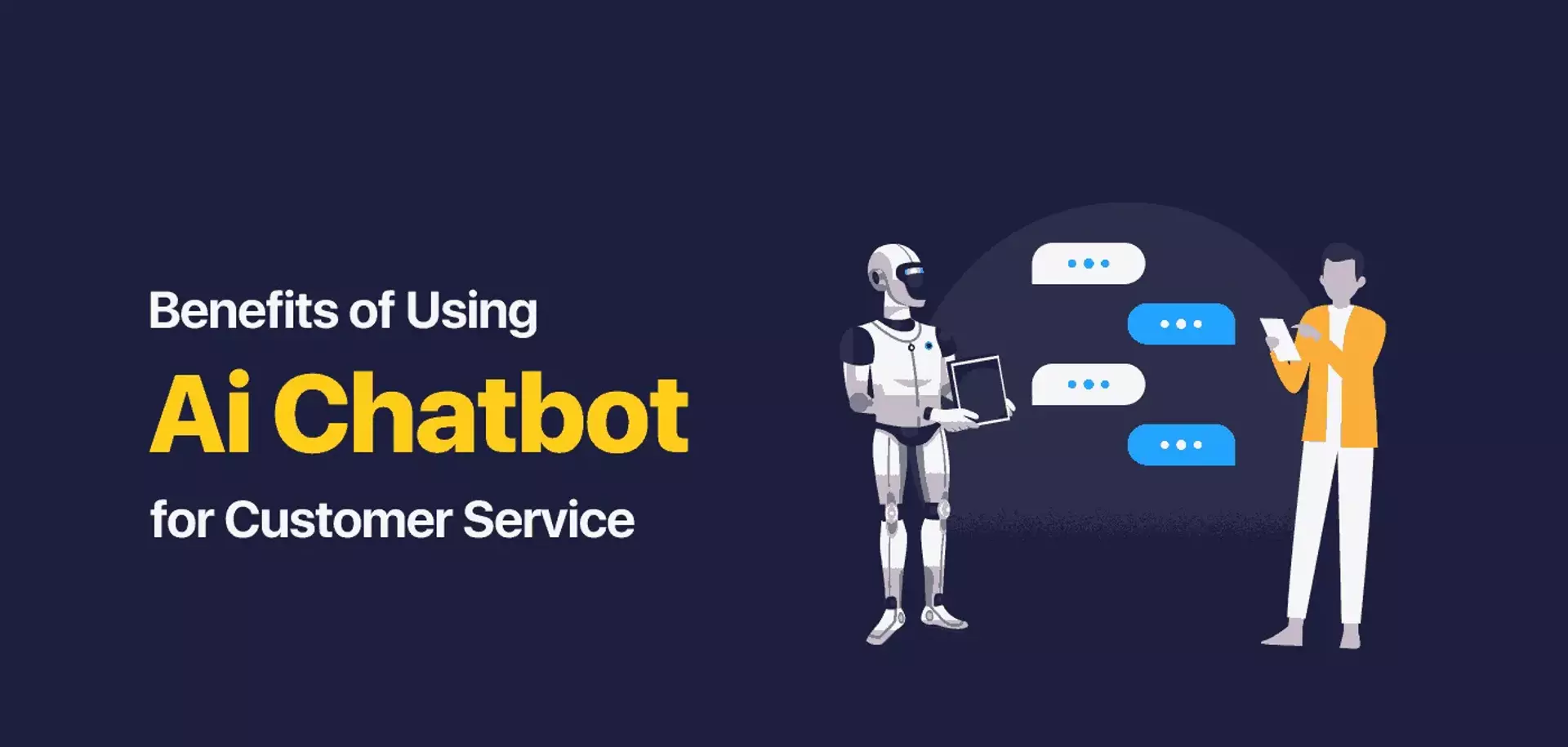 Image of AI chatbot interfaces and customer service interactions.